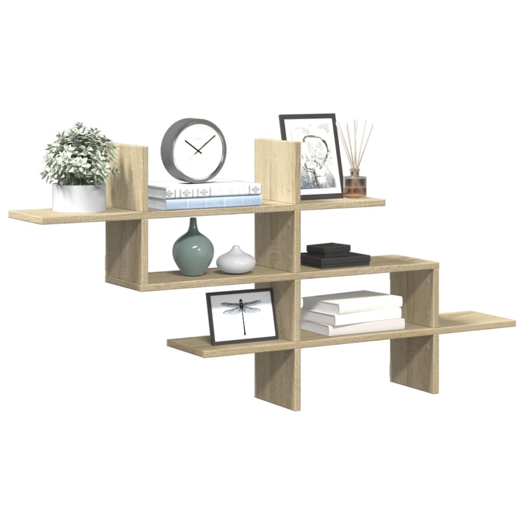 Scaffale Parete Rovere Sonoma 124,5x18x60,5 cm in Truciolato | homemem39