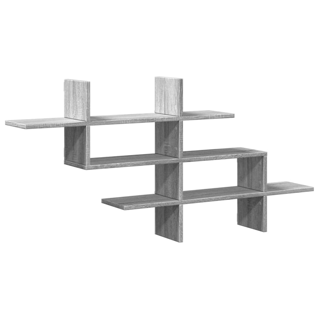 Mensola a Muro Grigio Sonoma 124,5x18x60,5 cm in Truciolato | homemem39
