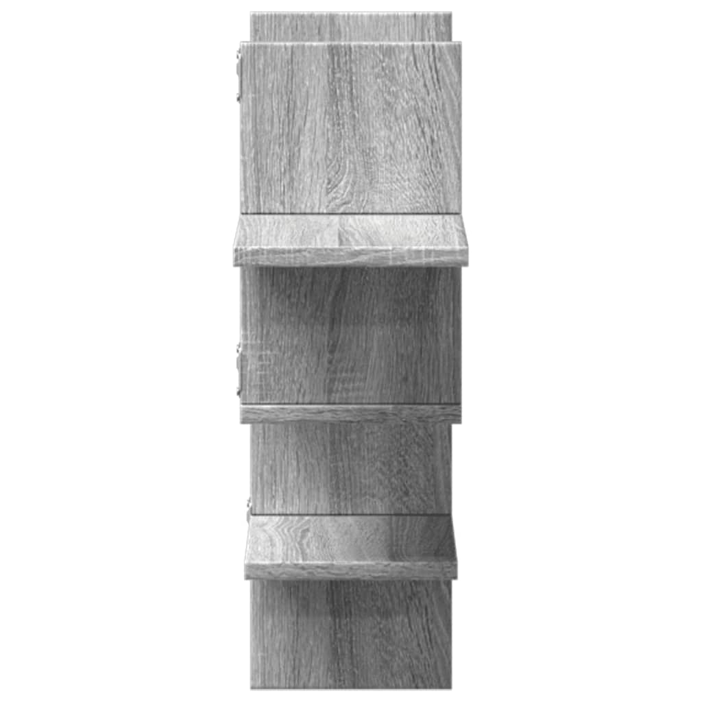 Mensola a Muro Grigio Sonoma 124,5x18x60,5 cm in Truciolato | homemem39