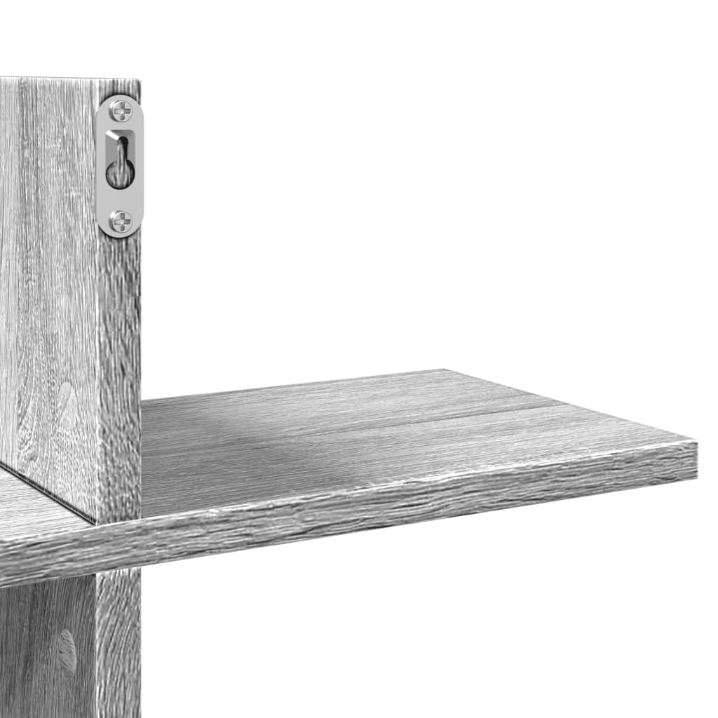 Mensola a Muro Grigio Sonoma 124,5x18x60,5 cm in Truciolato | homemem39