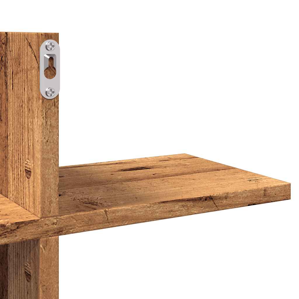 Scaffale a Parete Legno Vecchio 124,5x18x60,5 cm in Truciolato | homemem39