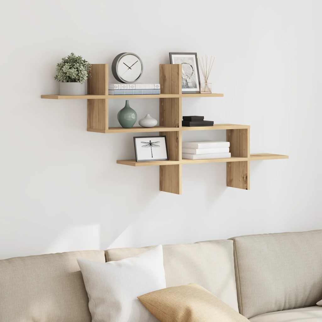 Mensola a Muro Rovere Artigianale 124,5x18x60,5cm in Truciolato