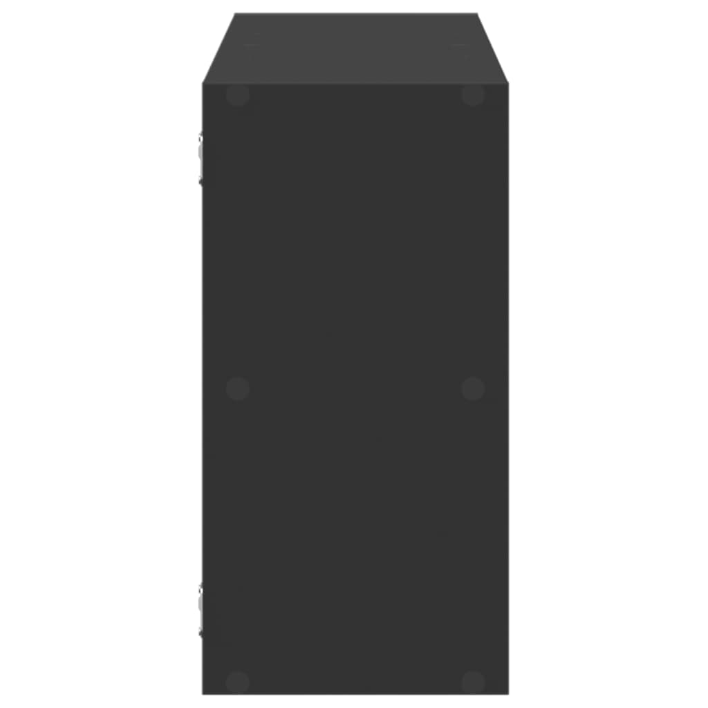 Scaffale a Parete Nero 100x25x50 cm in Truciolato