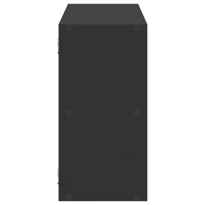 Scaffale a Parete Nero 100x25x50 cm in Truciolato