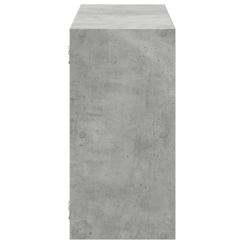 Scaffale a Muro Grigio Cemento 100x25x50 cm Legno Multistrato | homemem39
