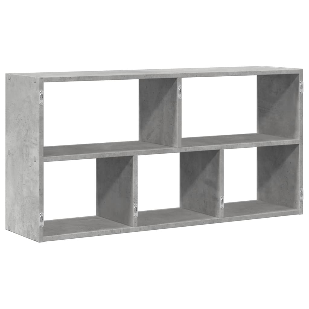 Scaffale a Muro Grigio Cemento 100x25x50 cm Legno Multistrato | homemem39
