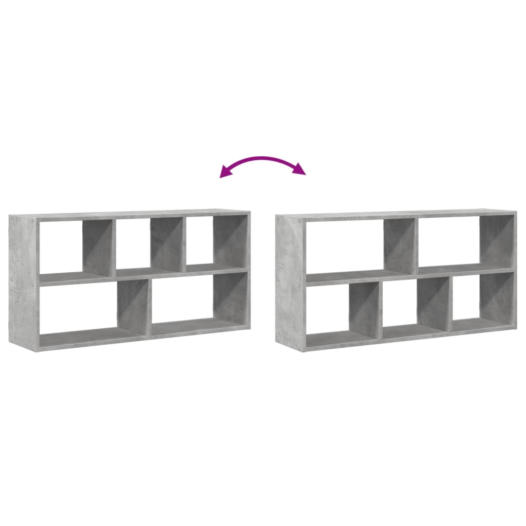 Scaffale a Muro Grigio Cemento 100x25x50 cm Legno Multistrato | homemem39