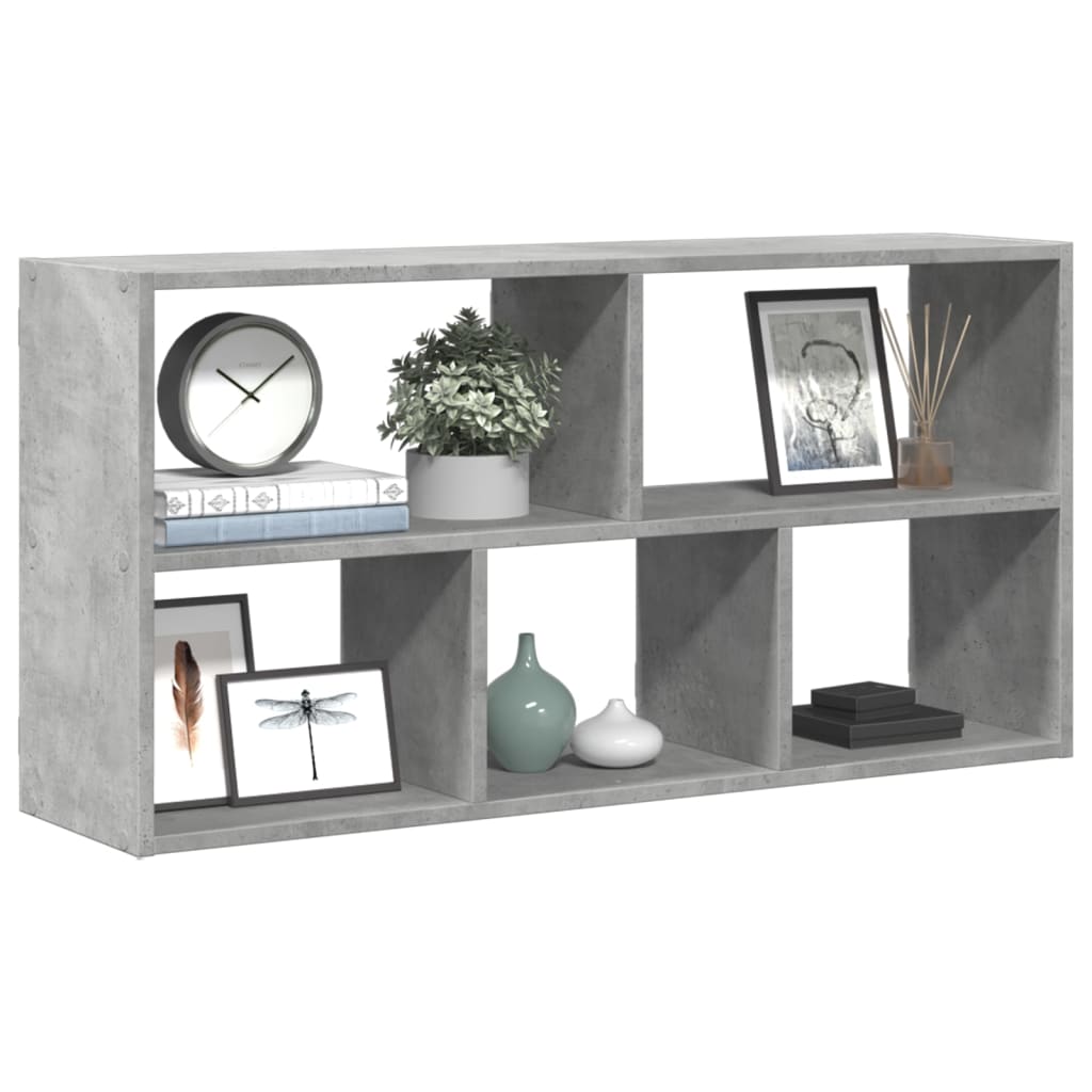 Scaffale a Muro Grigio Cemento 100x25x50 cm Legno Multistrato | homemem39