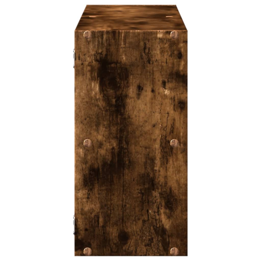Scaffale a Muro Rovere Fumo 100x25x50 cm in Legno Multistrato | homemem39