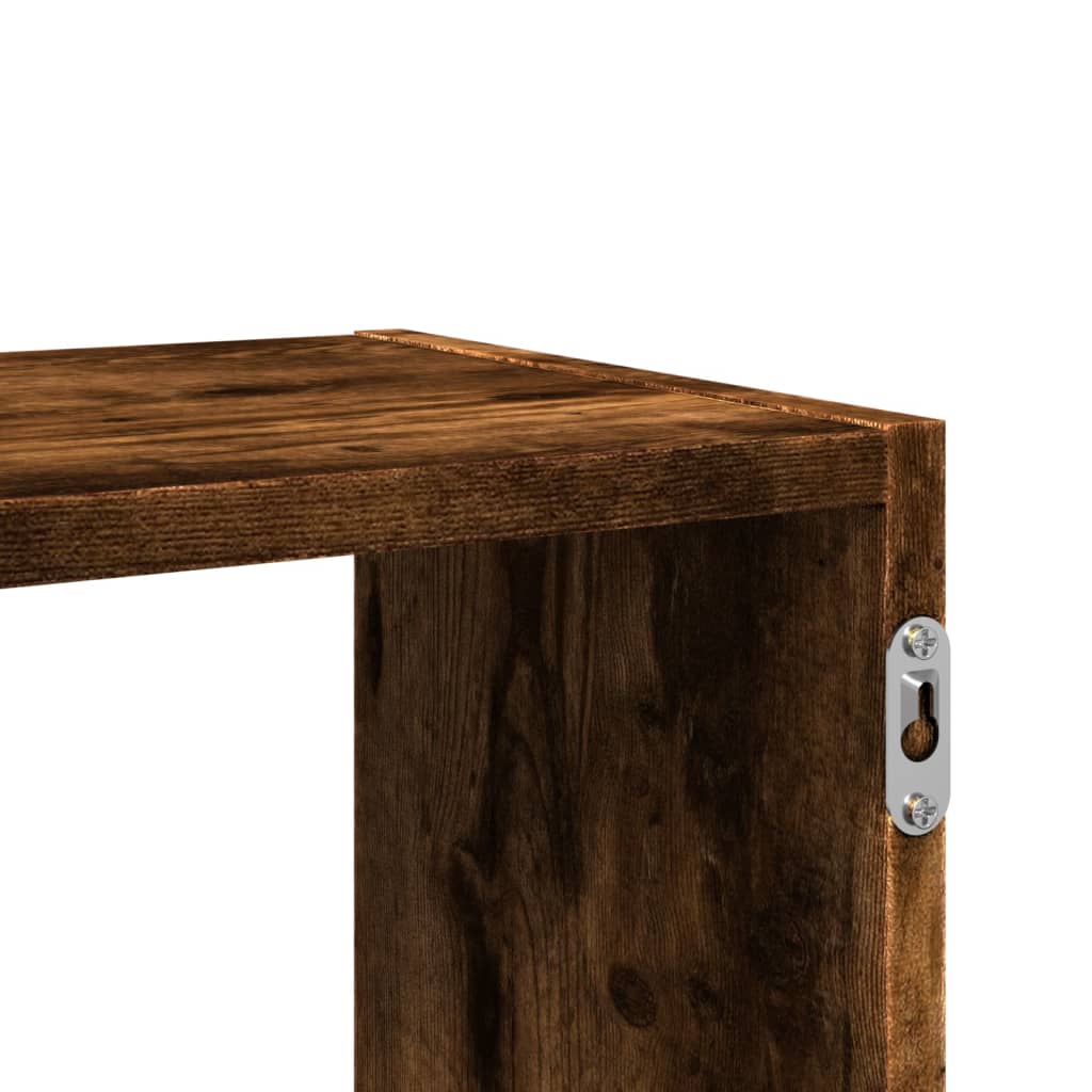 Scaffale a Muro Rovere Fumo 100x25x50 cm in Legno Multistrato | homemem39