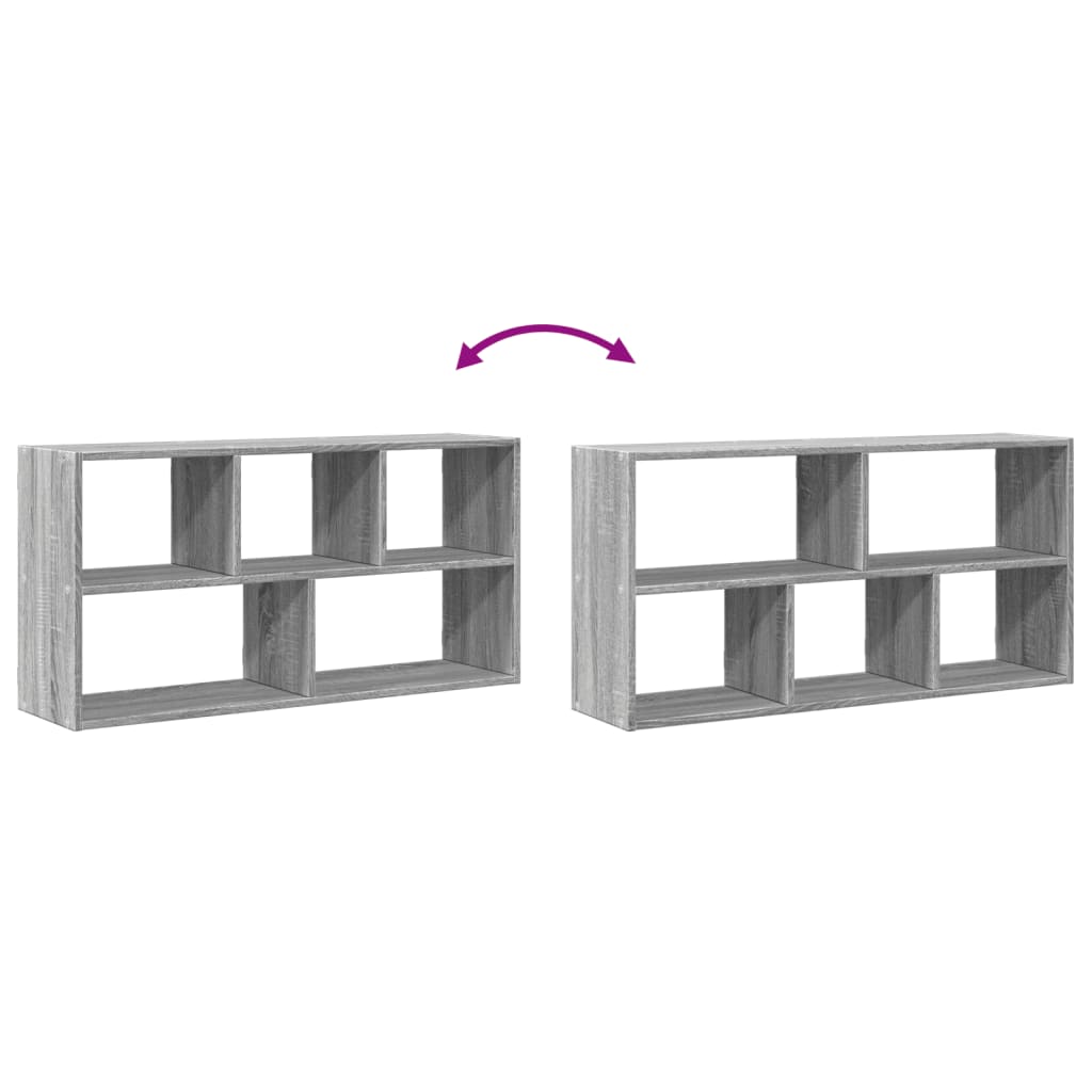 Scaffale a Muro Grigio Sonoma 100x25x50 cm in Legno Multistrato | homemem39