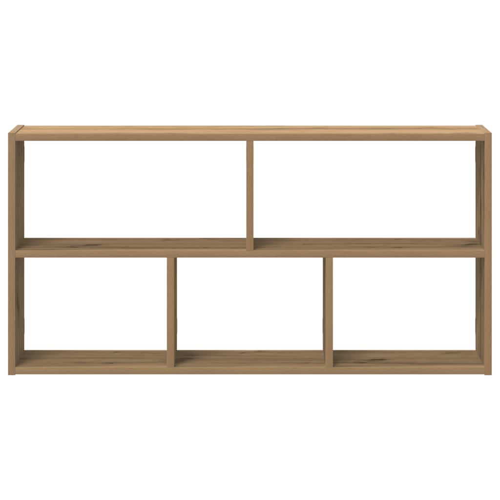 Scaffale a Parete Rovere Artigianale 100x25x50 cm in Truciolato