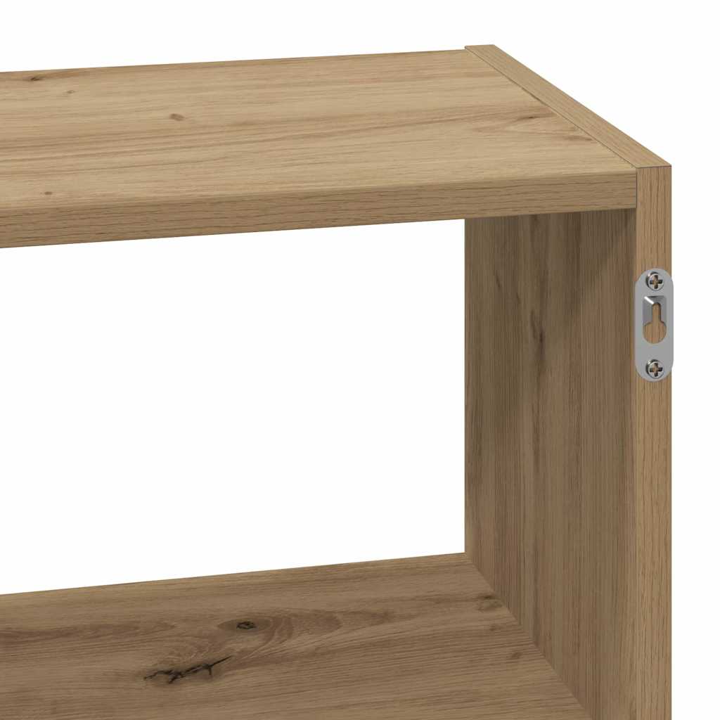 Scaffale a Parete Rovere Artigianale 100x25x50 cm in Truciolato