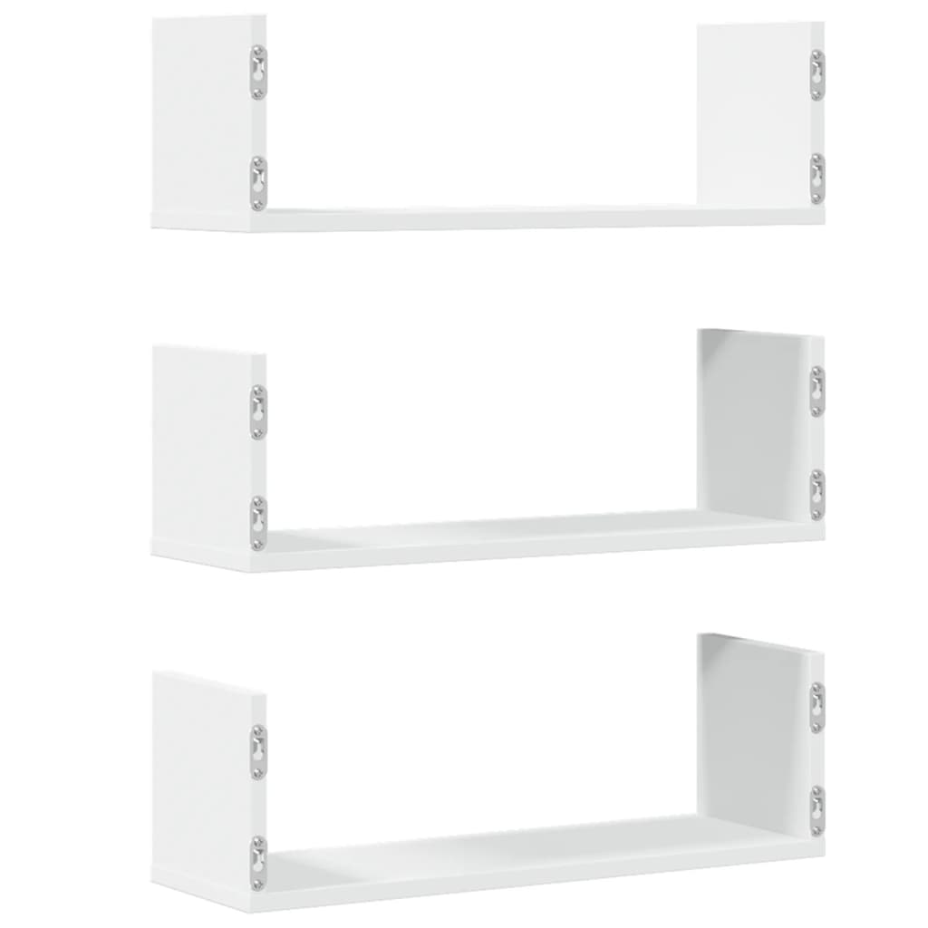 Mensole a Muro 3 pz Bianche 58x18x18 cm in Truciolato | homemem39