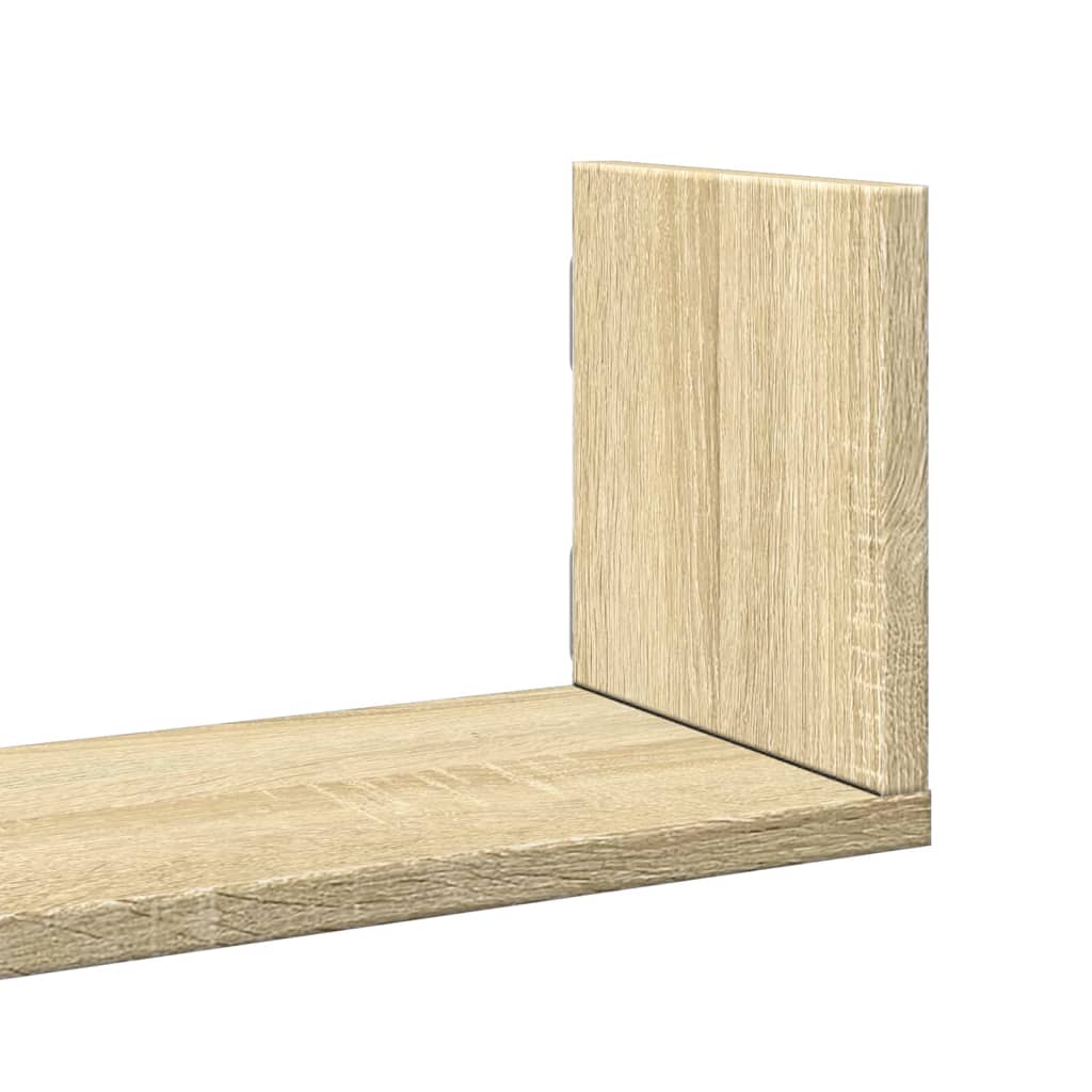 Mensole Parete 2pz Rovere Sonoma 58x18x18 cm in Truciolato | homemem39