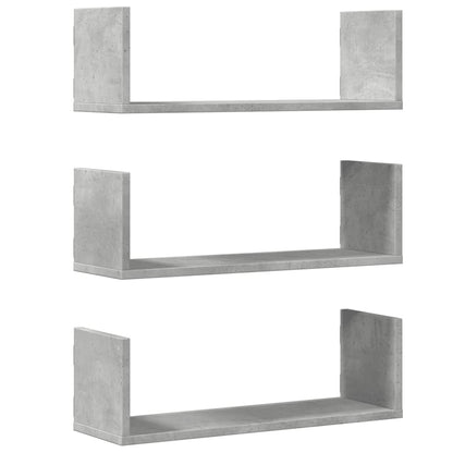 Mensole a Muro 2pz Grigio Cemento 58x18x18 cm in Truciolato | homemem39