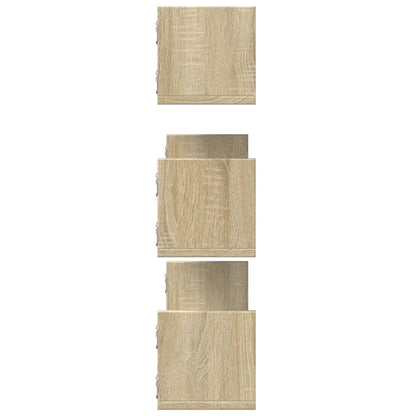 Mensole a Parete 3pz Rovere Sonoma 80x18x18 cm in Truciolato | homemem39