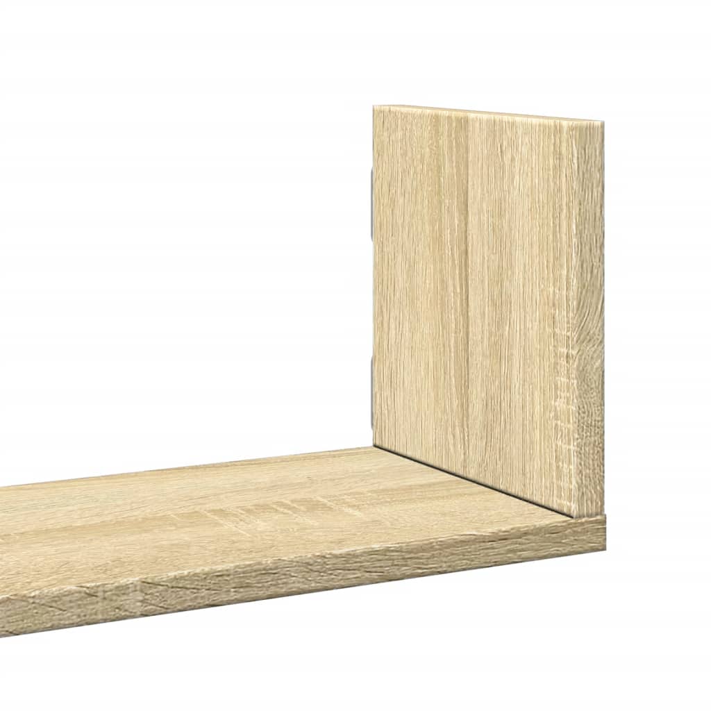 Mensole a Parete 3pz Rovere Sonoma 80x18x18 cm in Truciolato
