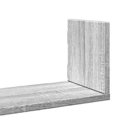 Mensole a Parete 3pz Grigio Sonoma 80x18x18 cm in Truciolato