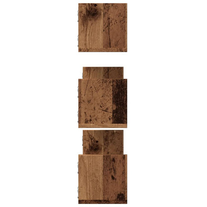 Mensole a Parete 3pz Legno Antico 80x18x18 cm in Truciolato | homemem39