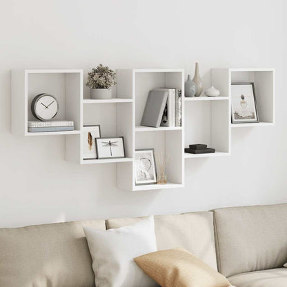 Scaffale a Parete Bianco 159x18x66 cm in Truciolato | homemem39