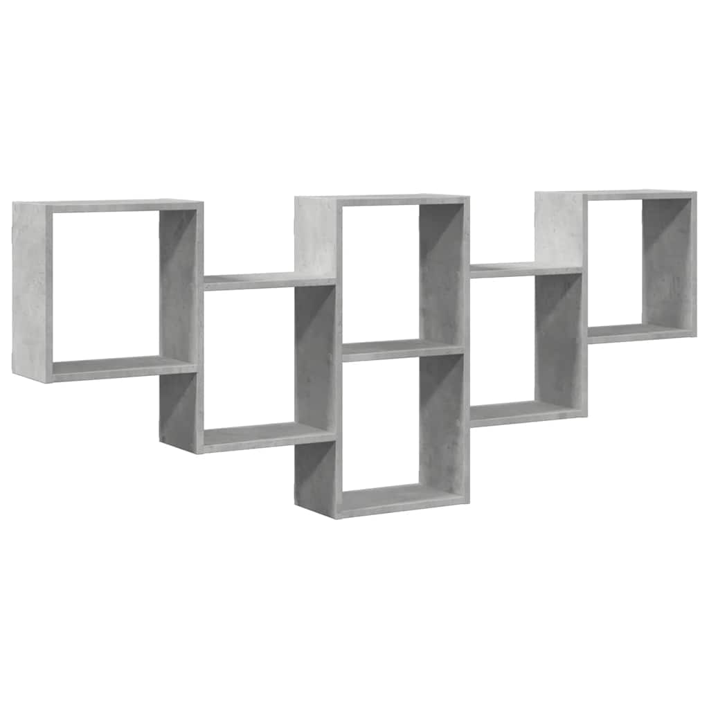 Scaffale a Muro Grigio Cemento 159x18x66 cm in Truciolato