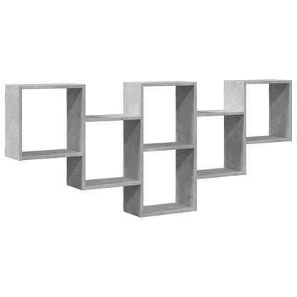 Scaffale a Muro Grigio Cemento 159x18x66 cm in Truciolato