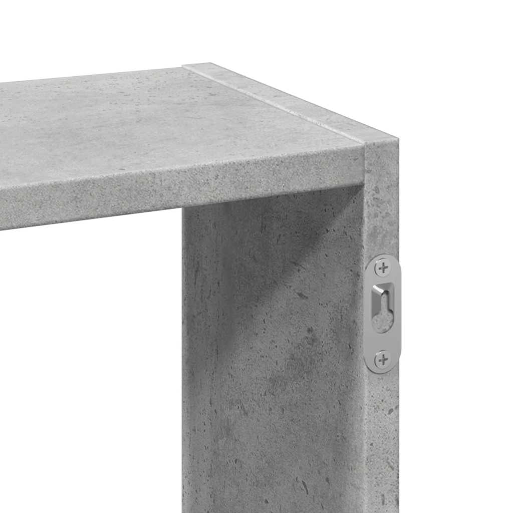 Scaffale a Muro Grigio Cemento 159x18x66 cm in Truciolato