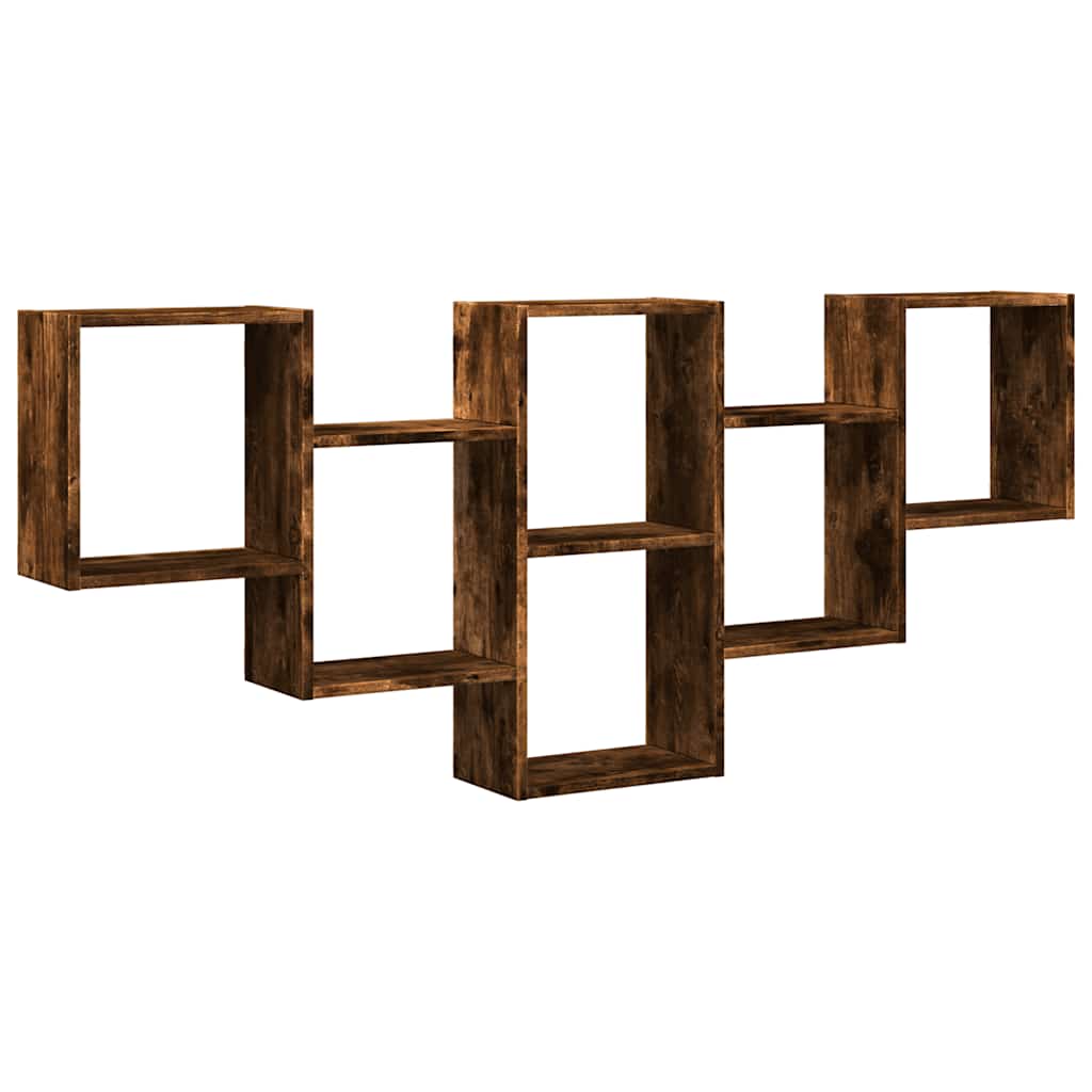 Mensola a Muro Rovere Fumo 159x18x66 cm in Truciolato