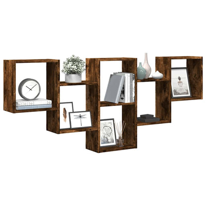 Mensola a Muro Rovere Fumo 159x18x66 cm in Truciolato