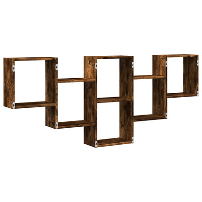 Mensola a Muro Rovere Fumo 159x18x66 cm in Truciolato