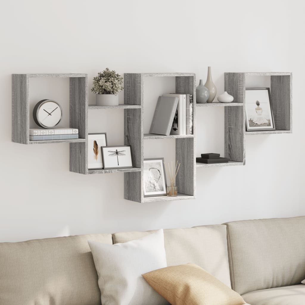 Mensola a Muro Grigio Sonoma 159x18x66 cm in Truciolato | homemem39