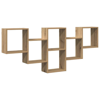 Scaffale a Parete Rovere Artigianale 159x18x66 cm in Truciolato