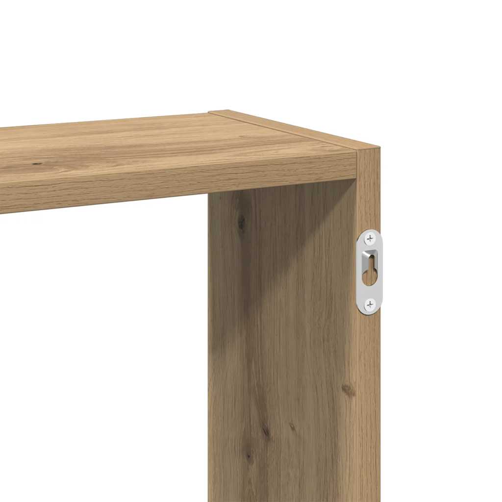 Scaffale a Parete Rovere Artigianale 159x18x66 cm in Truciolato