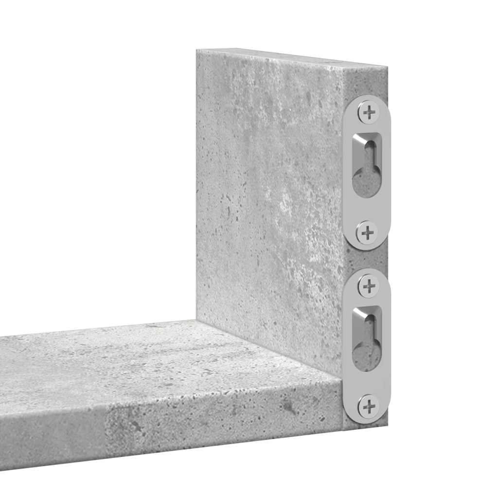 Mensole a Muro 3 pz Grigio Cemento in Truciolato | homemem39