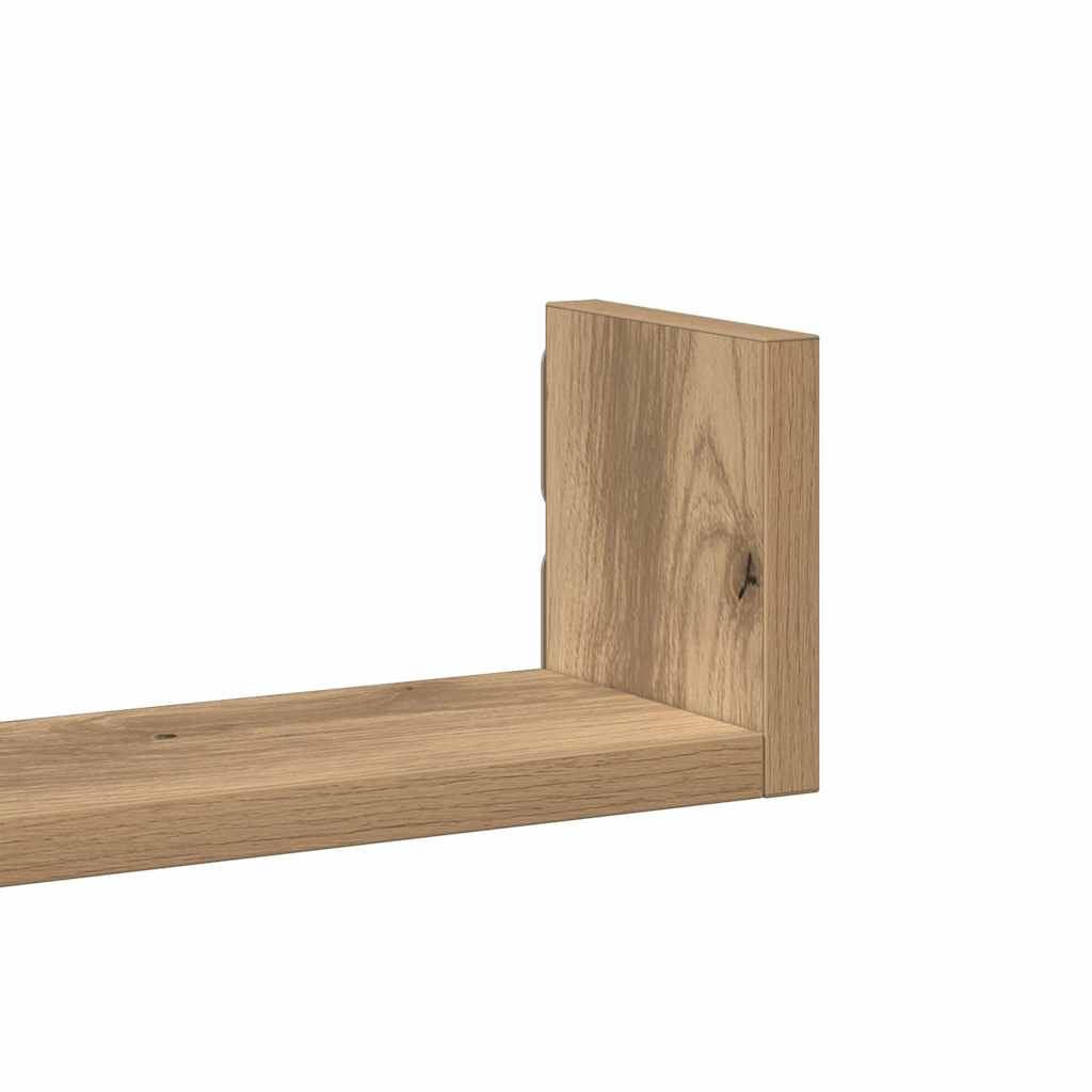 Mensole a Muro 3pz Rovere Artigianale in Truciolato | homemem39
