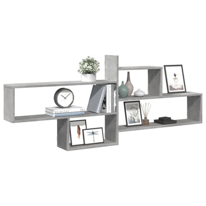 Mensola a Parete Grigio Cemento 167,5x18x68 cm in Truciolato | homemem39