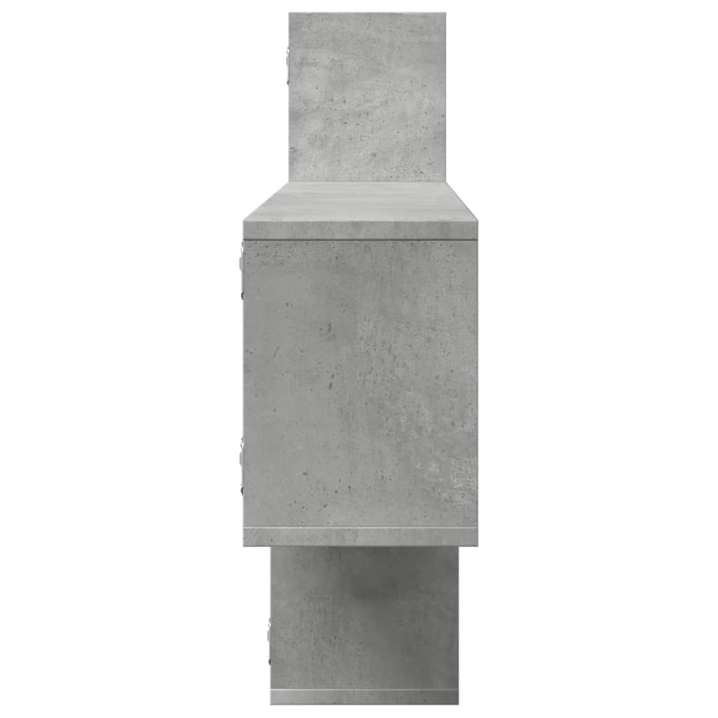 Mensola a Parete Grigio Cemento 167,5x18x68 cm in Truciolato | homemem39