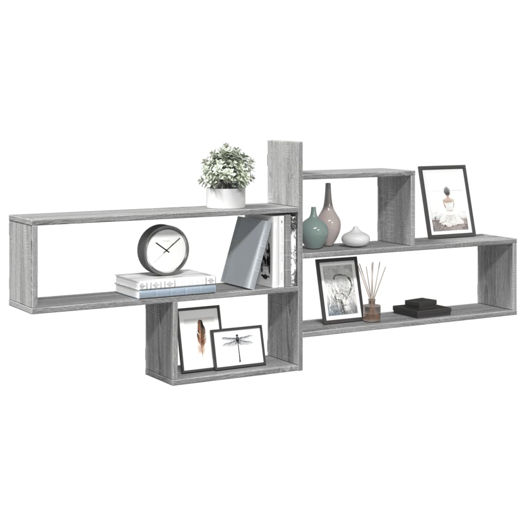 Mensola a Parete Grigio Sonoma 167,5x18x68 cm in Truciolato | homemem39