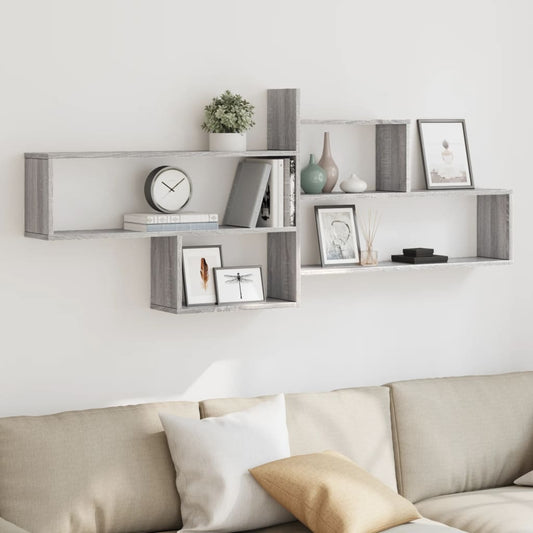 Mensola a Parete Grigio Sonoma 167,5x18x68 cm in Truciolato | homemem39