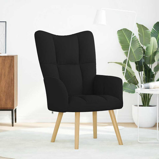 Sedia Relax Nera in Tessuto - homemem39