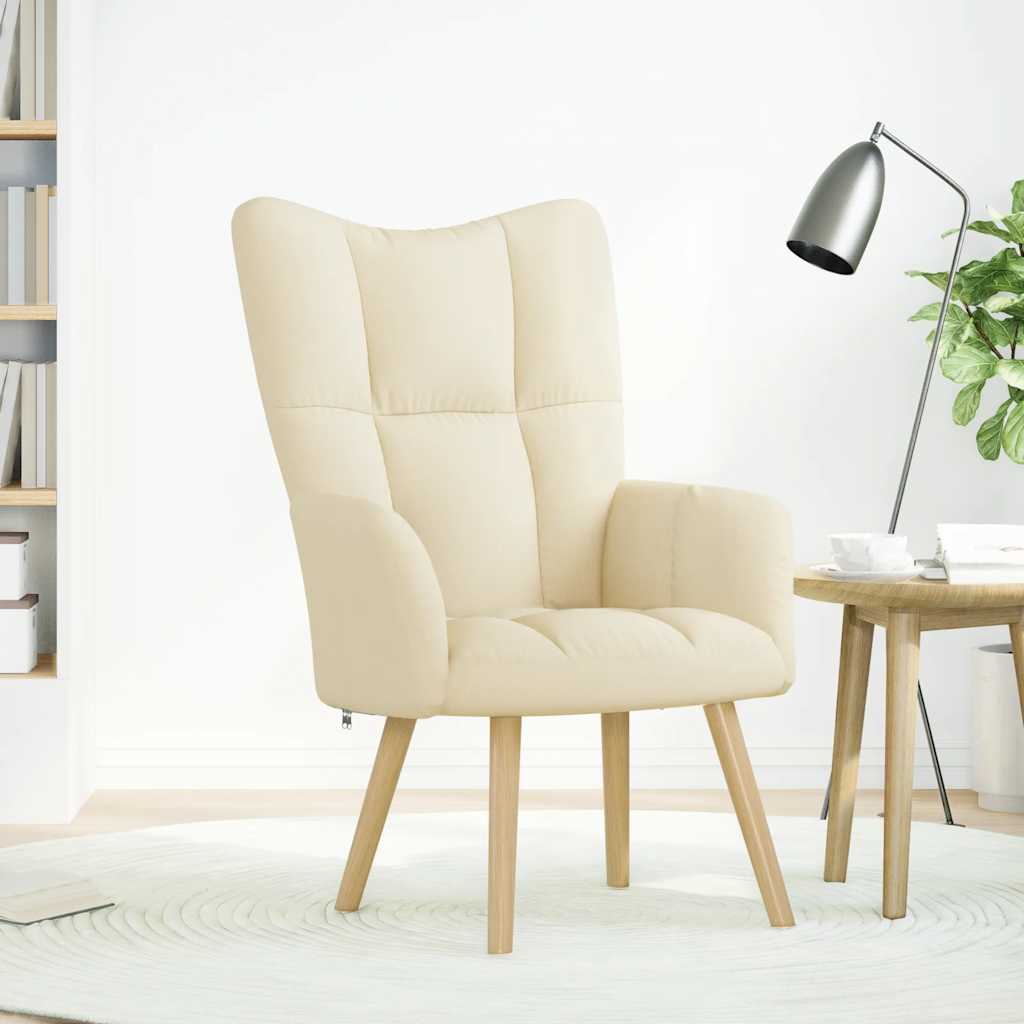 Sedia Relax Crema in Tessuto - homemem39