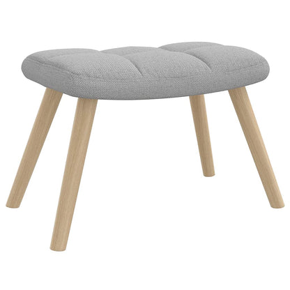Sedia Relax con Poggiapiedi Grigio Nuvola in Tessuto | homemem39
