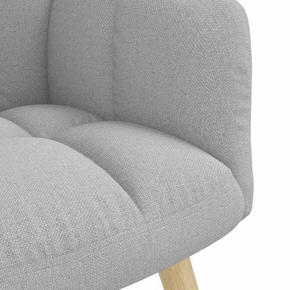Sedia Relax con Poggiapiedi Grigio Nuvola in Tessuto | homemem39