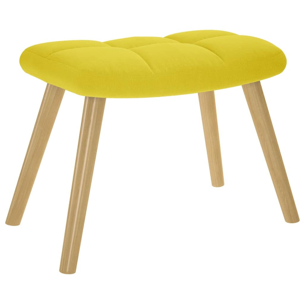 Sedia Relax con Poggiapiedi Giallo Chiaro in Tessuto | homemem39