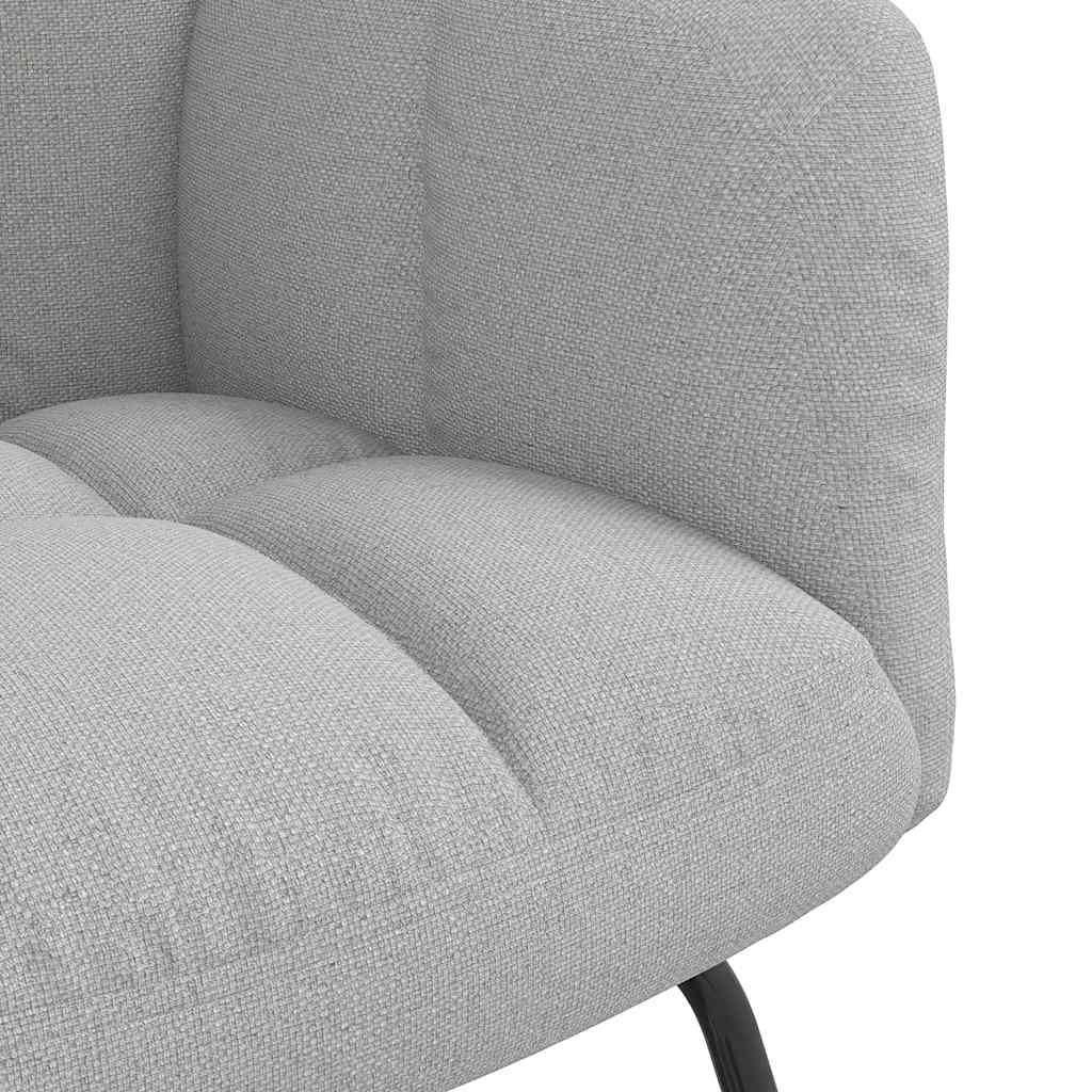 Sedia a Dondolo Grigio Nuvola in Tessuto - homemem39