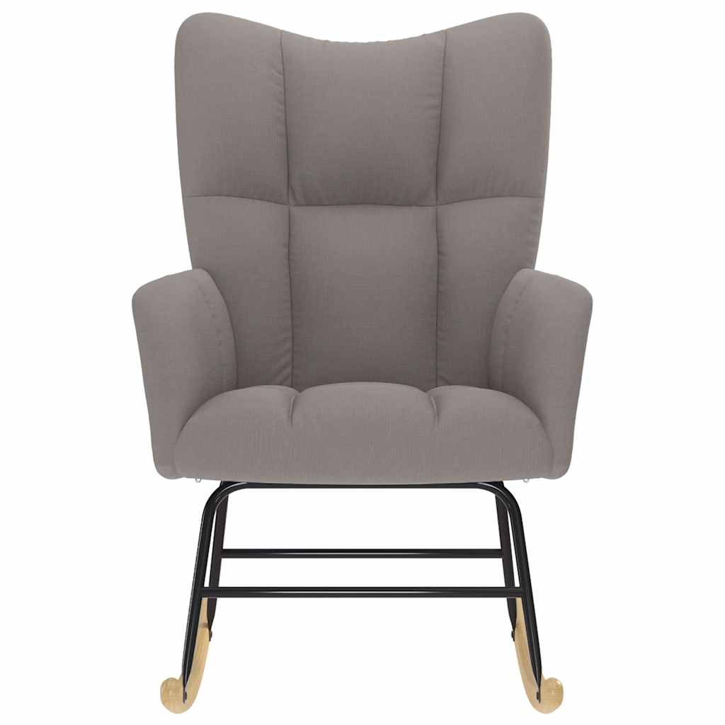 Sedia a Dondolo Tortora in Tessuto - homemem39