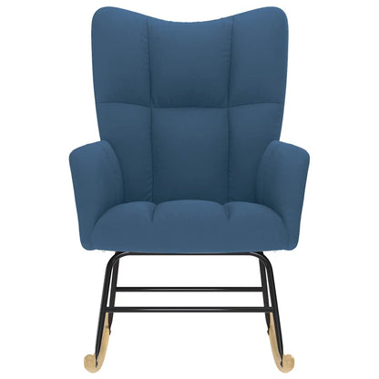 Sedia a Dondolo Blu in Tessuto - homemem39