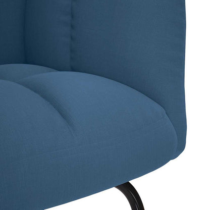 Sedia a Dondolo Blu in Tessuto