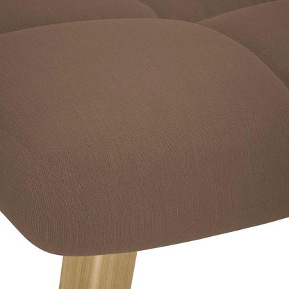 Poltrona a Dondolo con poggiapiedi Marrone in Tessuto